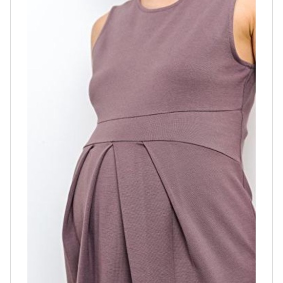 LaClef Maternity Dress Lavender Mauve - Picture 3 of 8